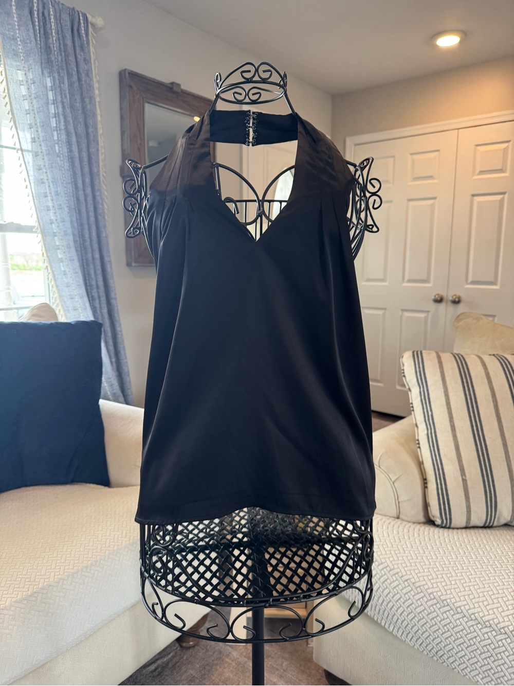 🖤 Superdown Satin Halter Top — NWT Medium